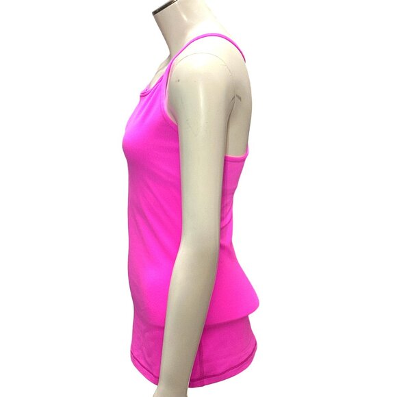 Lululemon IVIVVA Athletica Pink Racerback Tank Top Polyester Lycra Blend Active - Picture 2 of 9